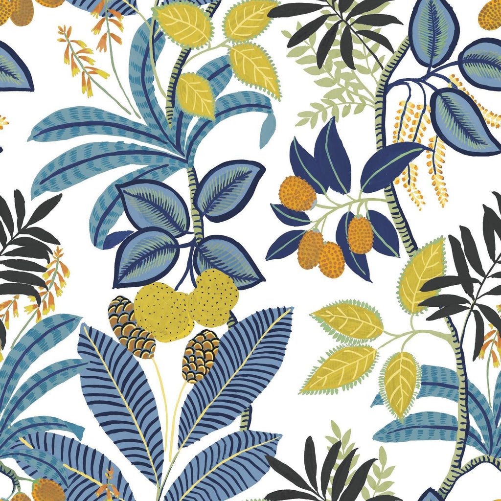 RoomMates Funky Jungle Peel & Stick blue Wallpaper