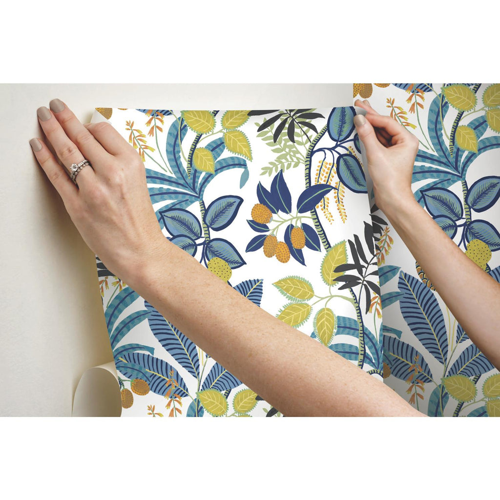 RoomMates Funky Jungle Peel & Stick blue/yellow Wallpaper