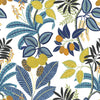 Roommates Funky Jungle Peel And Stick Blue Wallpaper