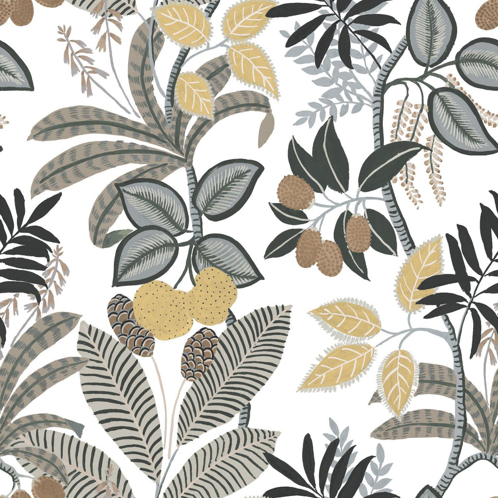 RoomMates Funky Jungle Peel & Stick white/yellow Wallpaper