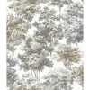 Roommates Old World Trees Peel And Stick Gray Wallpaper