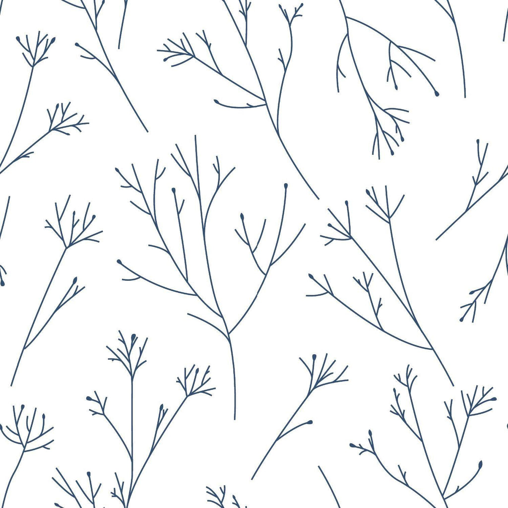 RoomMates Twigs Peel & Stick navy Wallpaper