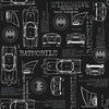 Roommates Batmobile Blueprint Peel And Stick Black Wallpaper