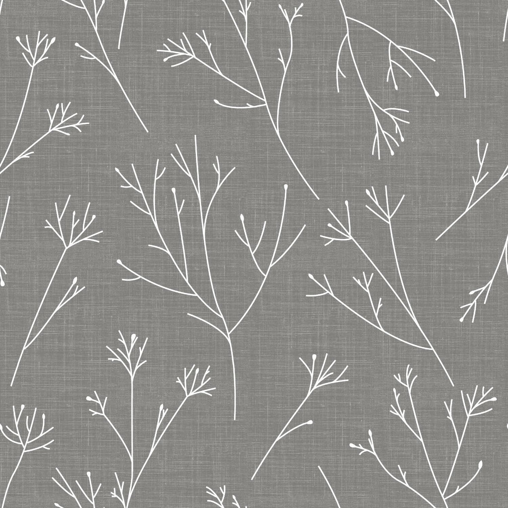 RoomMates Twigs Peel & Stick grey/white Wallpaper