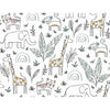 Roommates Jungle Menagerie Peel And Stick White Wallpaper