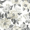 Roommates Watercolor Floral Bouquet Peel And Stick Grey Wallpaper