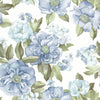 Roommates Watercolor Floral Bouquet Peel And Stick Blue Wallpaper