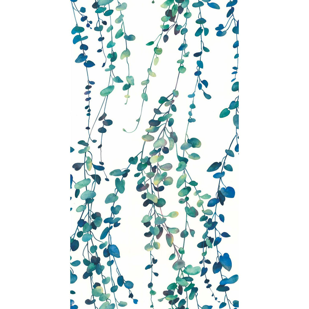 RoomMates Hanging Watercolor Vines Peel & Stick blue/green Wallpaper