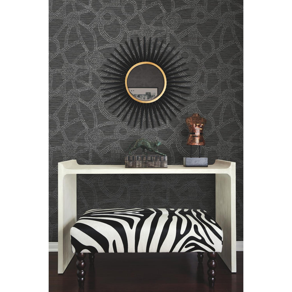 RoomMates Amhara Peel & Stick black/grey Wallpaper