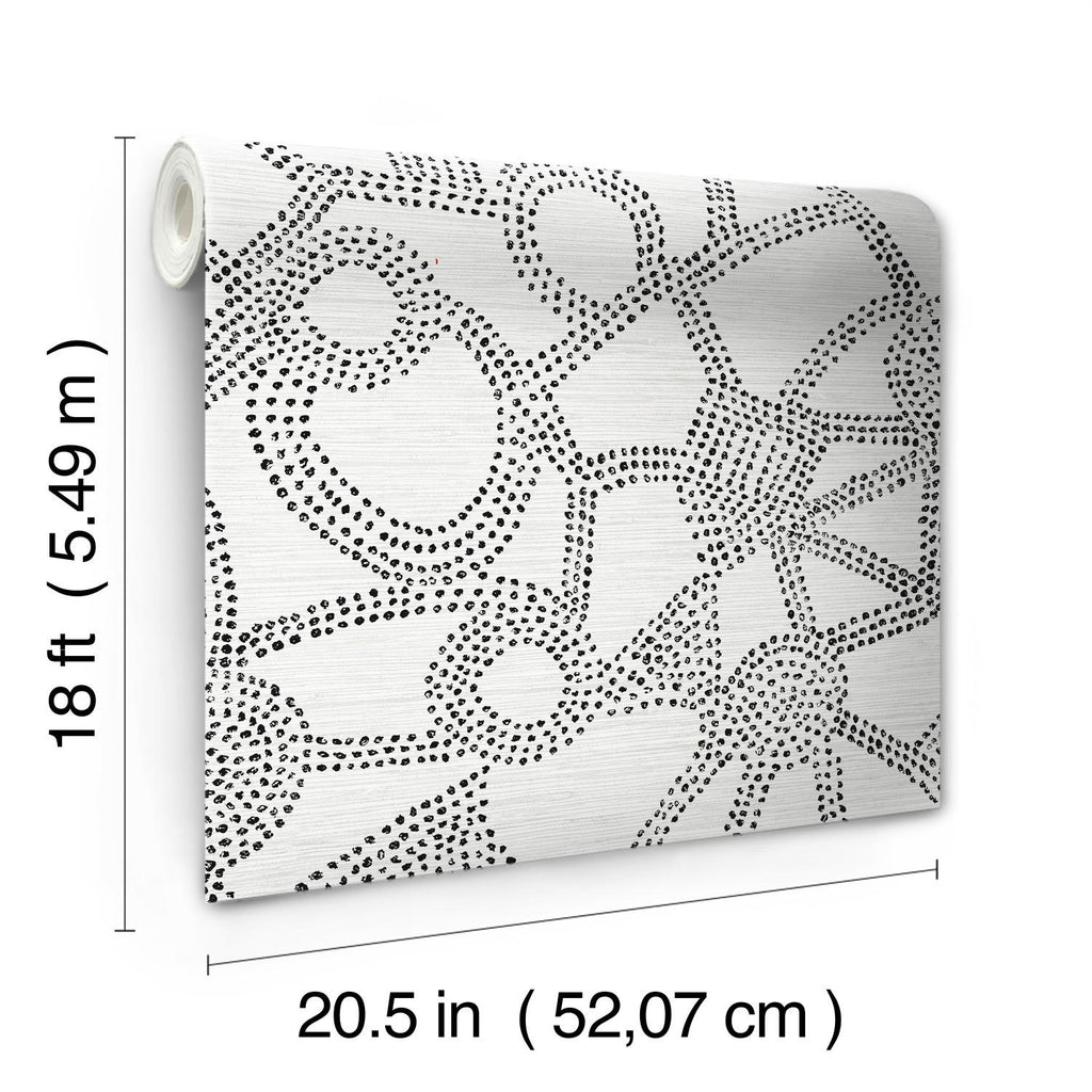 RoomMates Amhara Peel & Stick white/black Wallpaper