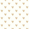 Roommates Heart Spot Peel And Stick Gold Wallpaper