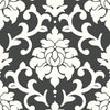 Roommates Damask Peel And Stick Black Wallpaper