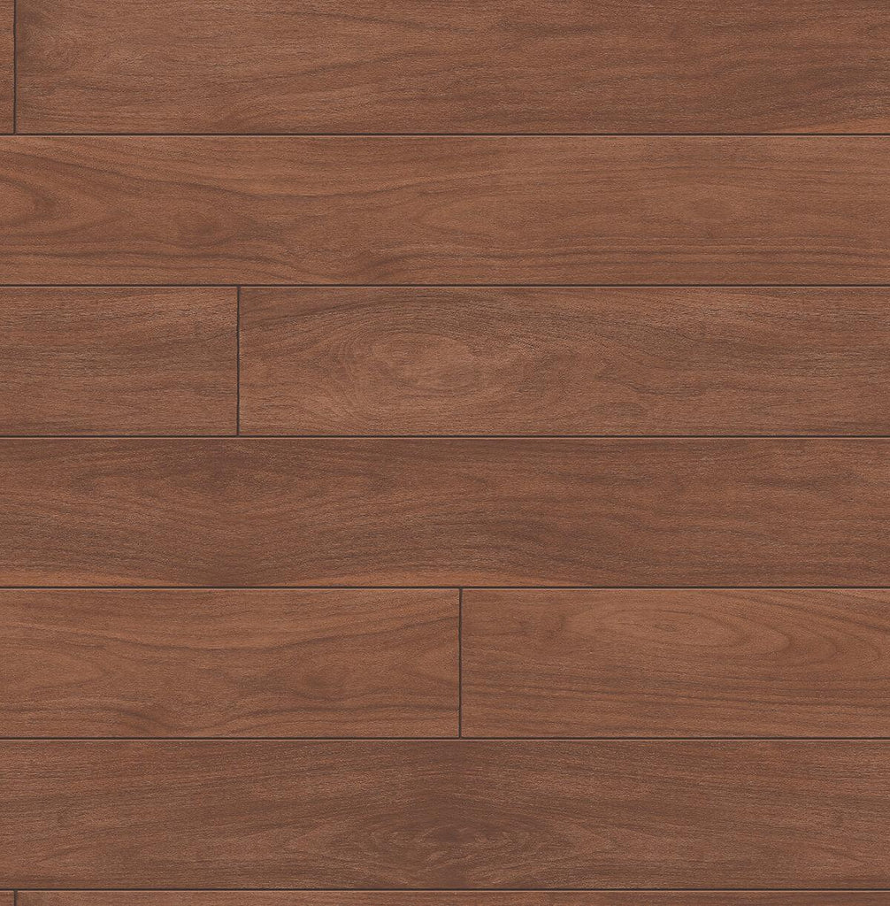 Seabrook Teak Planks Mahogany Wallpaper