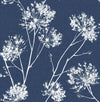 Seabrook One O'Clocks Denim Blue Wallpaper