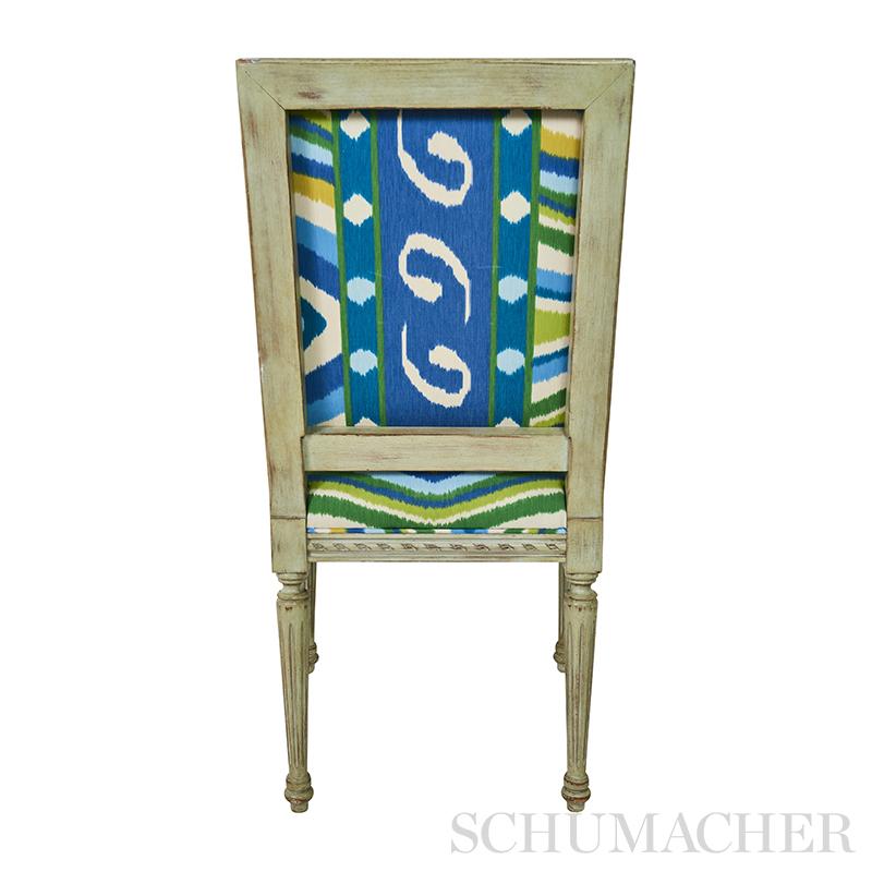 Schumacher Terence Ikat Peacock Fabric