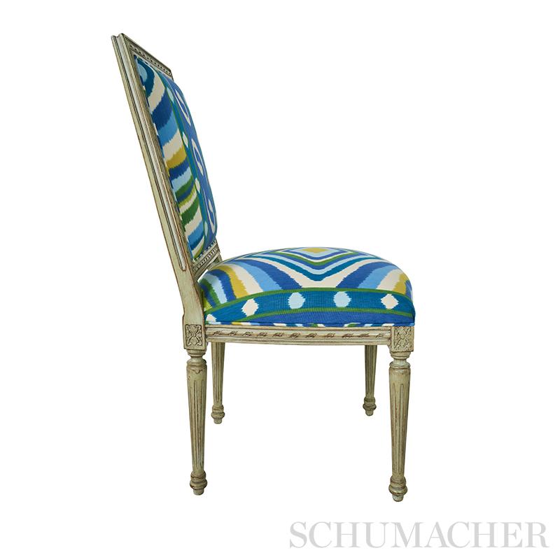 Schumacher Terence Ikat Peacock Fabric