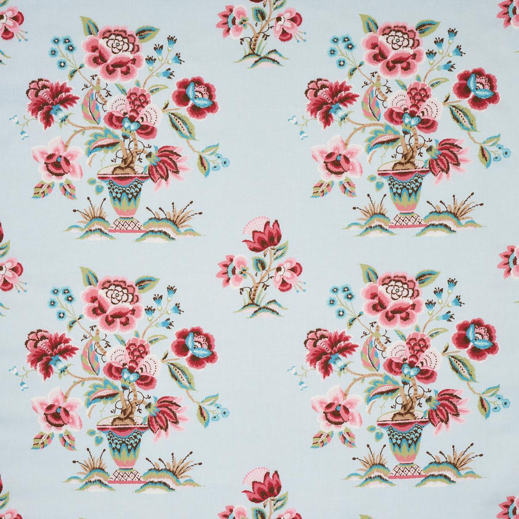 Schumacher Ashford Linen Rose And Sky Fabric