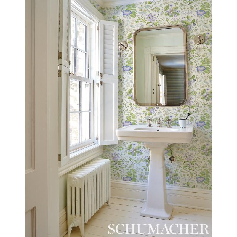 Schumacher Pomegranate Botanical Purple Wallpaper