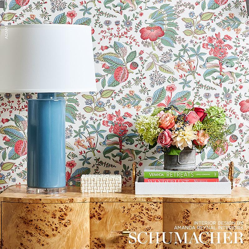 Schumacher Pomegranate Botanical Document Wallpaper