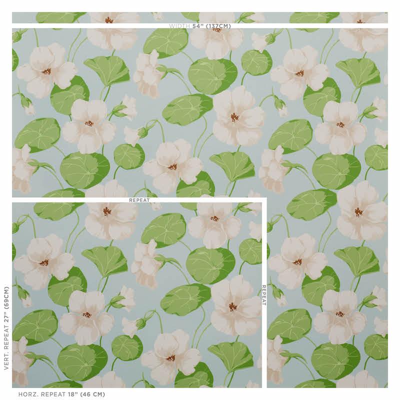 Schumacher Nasturtium Sky Wallpaper