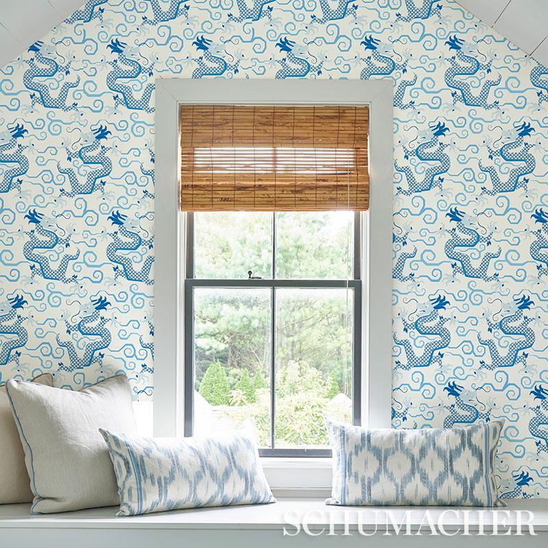 Schumacher Bixi Porcelain Wallpaper