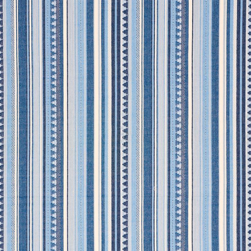 Schumacher Zuni Stripe Blue Fabric