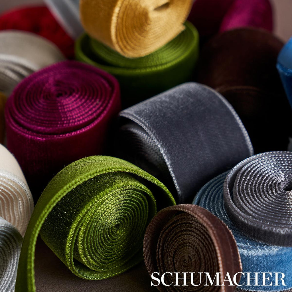 Schumacher Velvet Tape Wide Crimson Trim