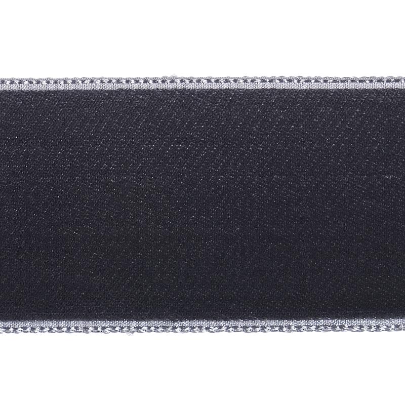 Schumacher Velvet Tape Wide Graphite Trim