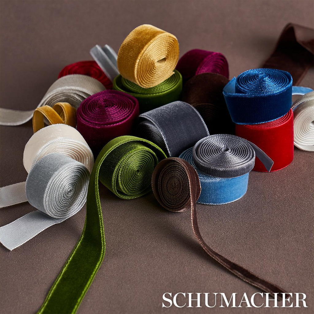 Schumacher Velvet Tape Wide Graphite Trim