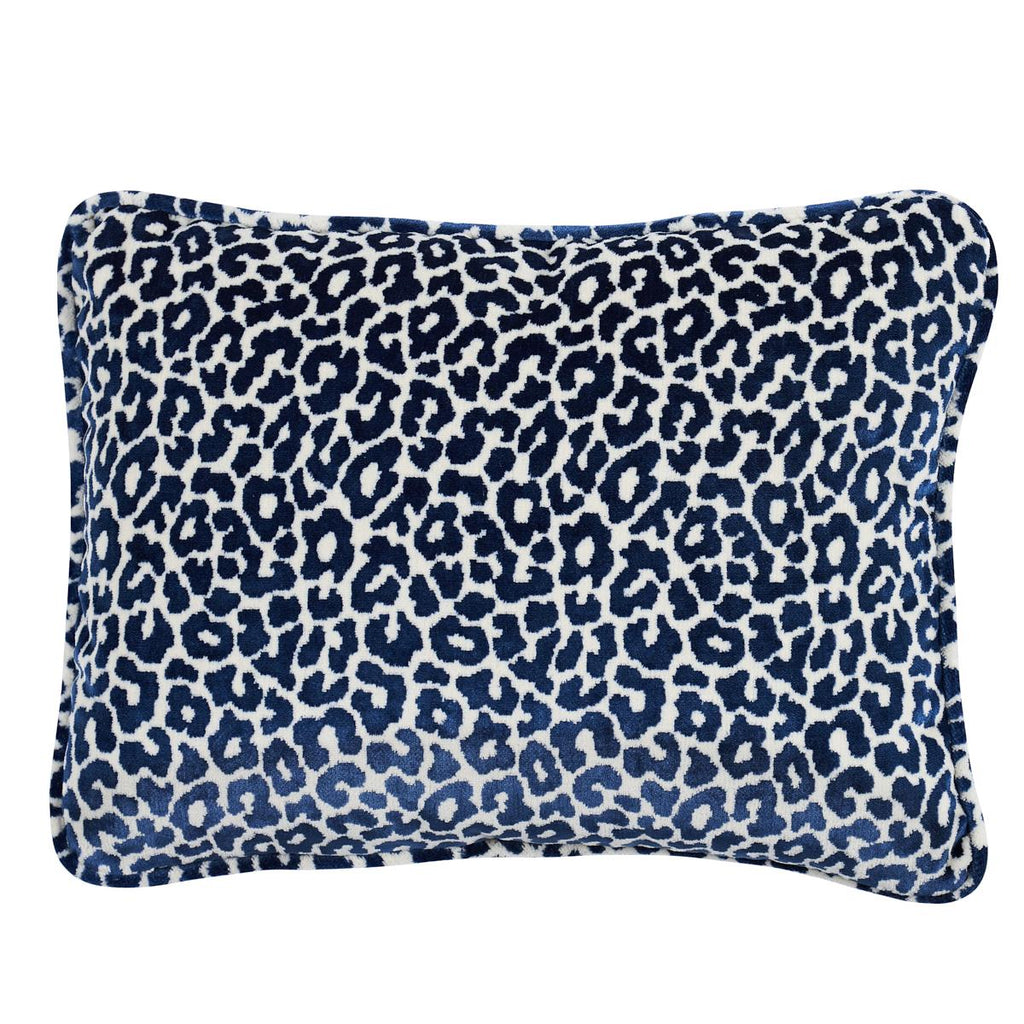 Schumacher Madeleine Velvet Midnight 16" x 12" Pillow