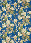 Sanderson Emperor Peony Herbal Blue /Amber Fabric