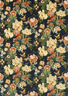 Sanderson Emperor Peony Midnight/Apricot Fabric