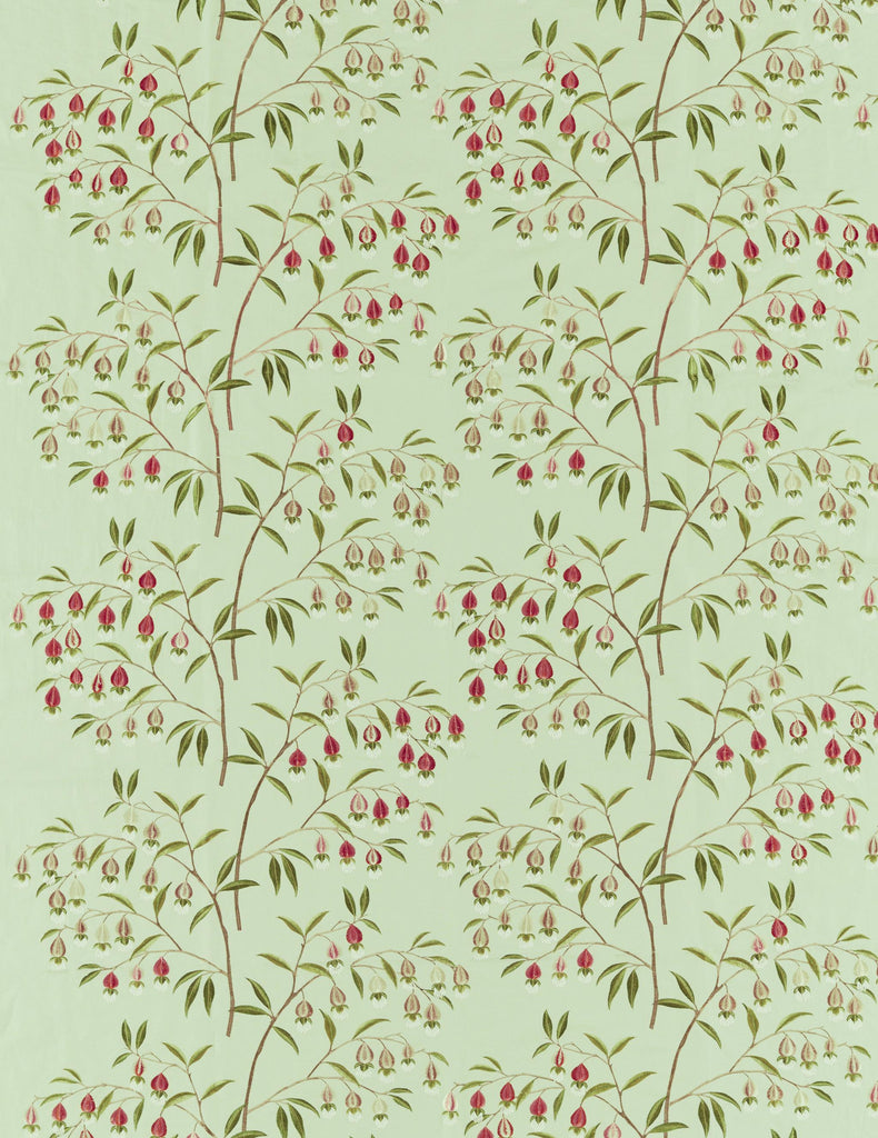 Sanderson Chinese Lantern Mint & Apricot Fabric