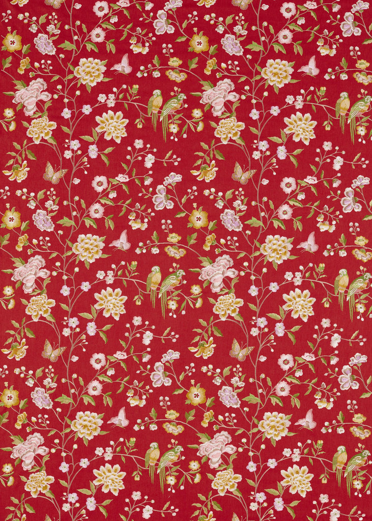 Sanderson Chinoiserie Hall Cinnabar Red Fabric