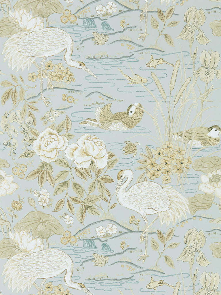 Sanderson Crane & Frog Sky/Honey Wallpaper