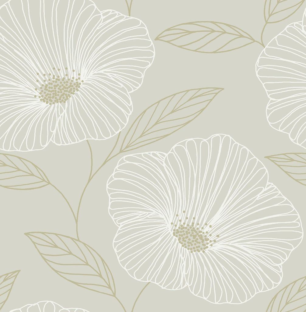 Brewster Home Fashions Dove Floweret Peel & Stick Wallpaper