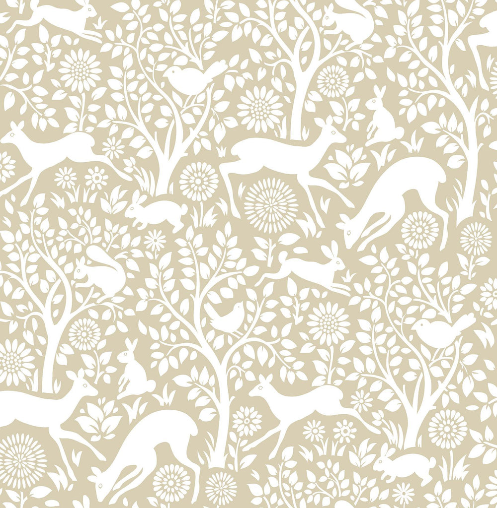 Brewster Home Fashions Cream Merriment Peel & Stick Wallpaper