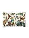 Scalamandre Fables - Crewel 14 X 22 - Blue / Multi Pillow