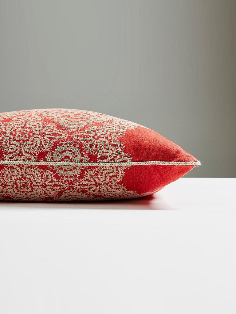 Scalamandre Josephine Square - Carnelian Pillow