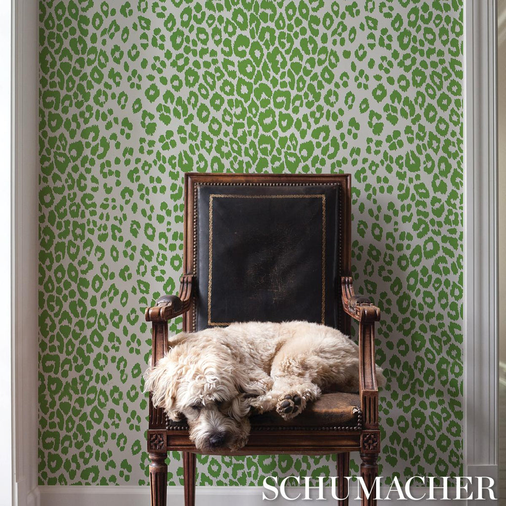 Schumacher Iconic Leopard Green Wallpaper