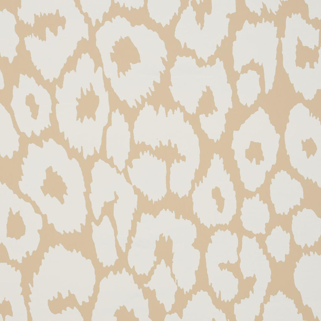 Schumacher Iconic Leopard Ivory On Neutral Wallpaper