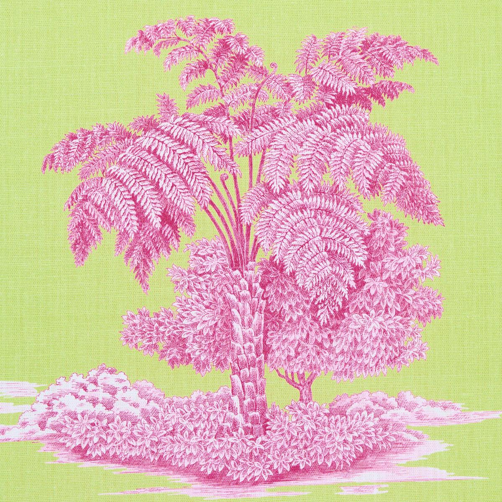 Schumacher Toussaint Toile Pink & Green Fabric