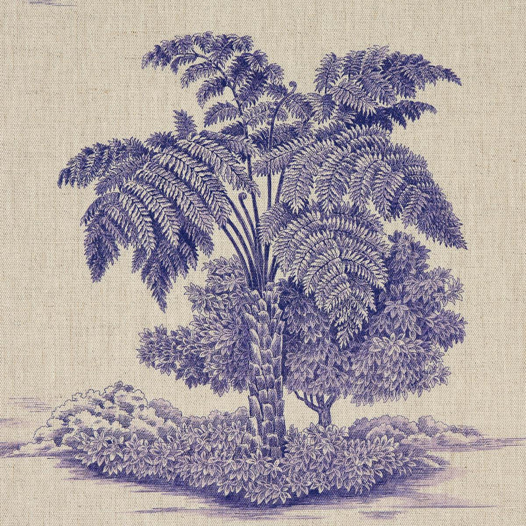 Schumacher Toussaint Toile Purple Fabric