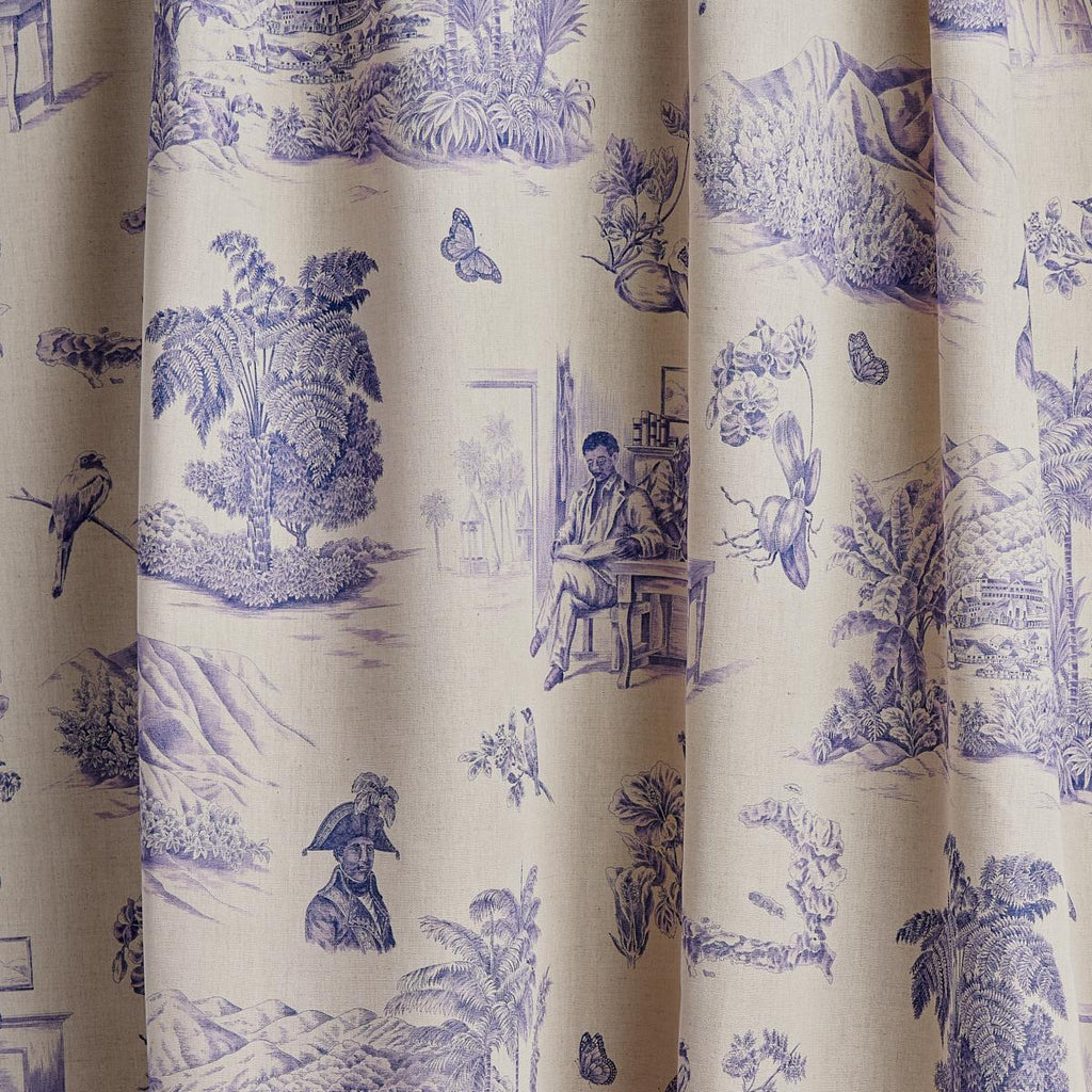 Schumacher Toussaint Toile Purple Fabric