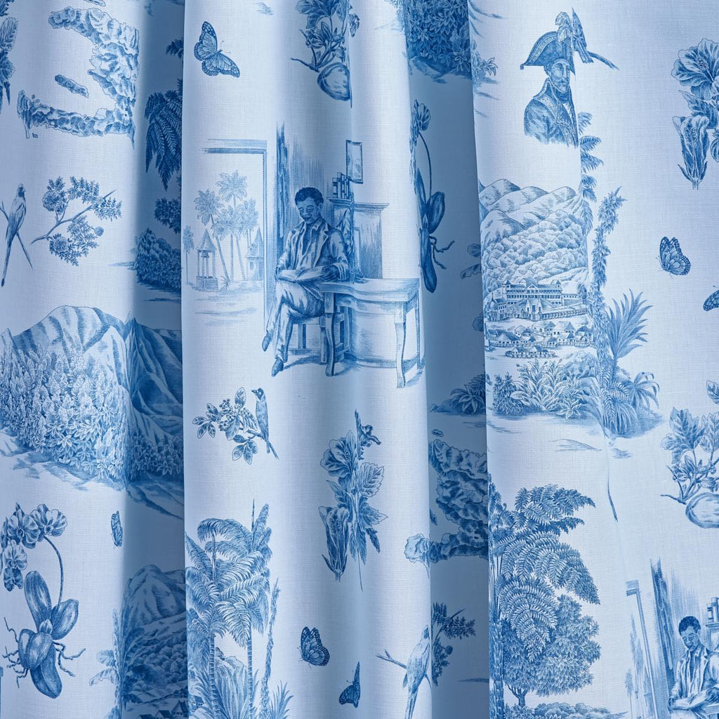 Schumacher Toussaint Toile Blue & Sky Fabric