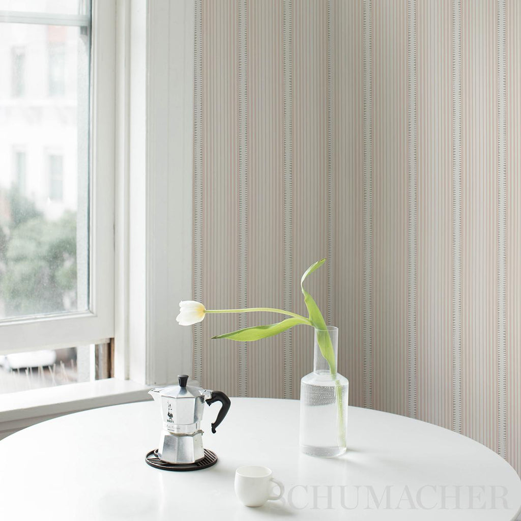 Schumacher Moncorvo Pink Wallpaper