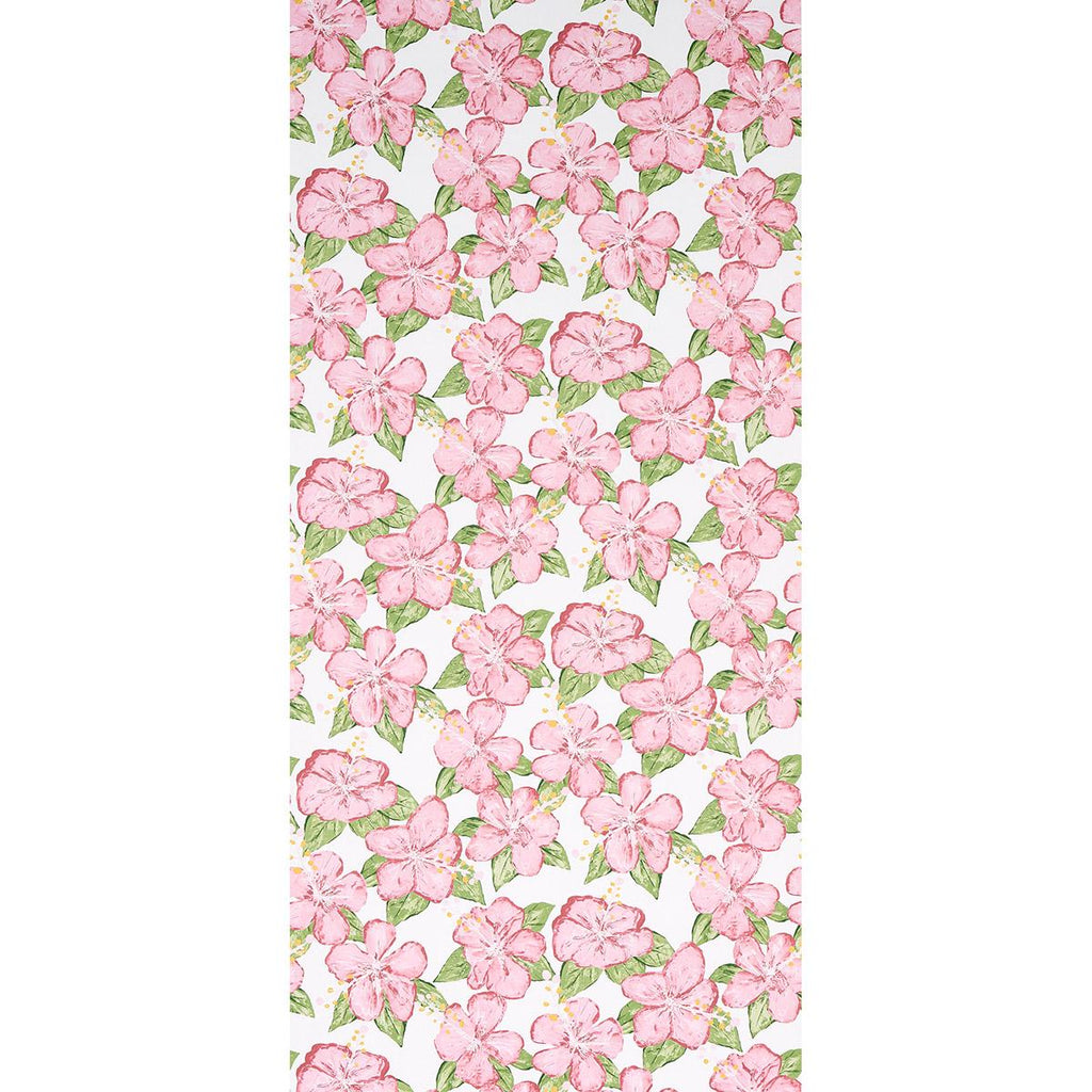 Schumacher Fabienne Pink Wallpaper