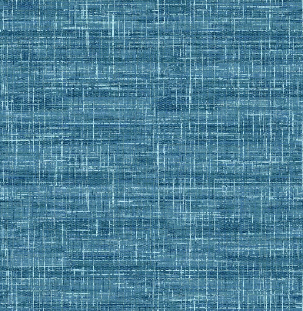 A-Street Prints Emerson Teal Faux Linen Wallpaper