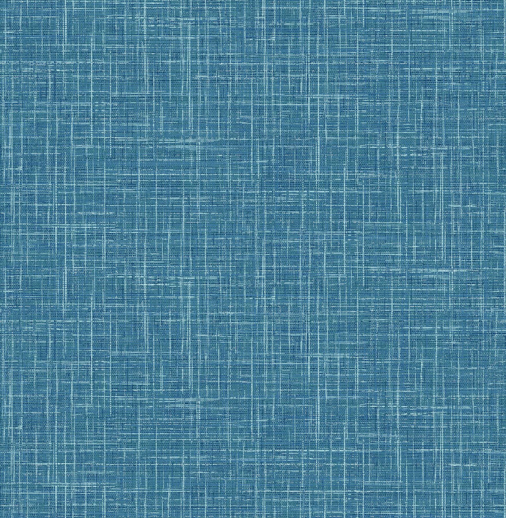 A-Street Prints Emerson Faux Linen Teal Wallpaper