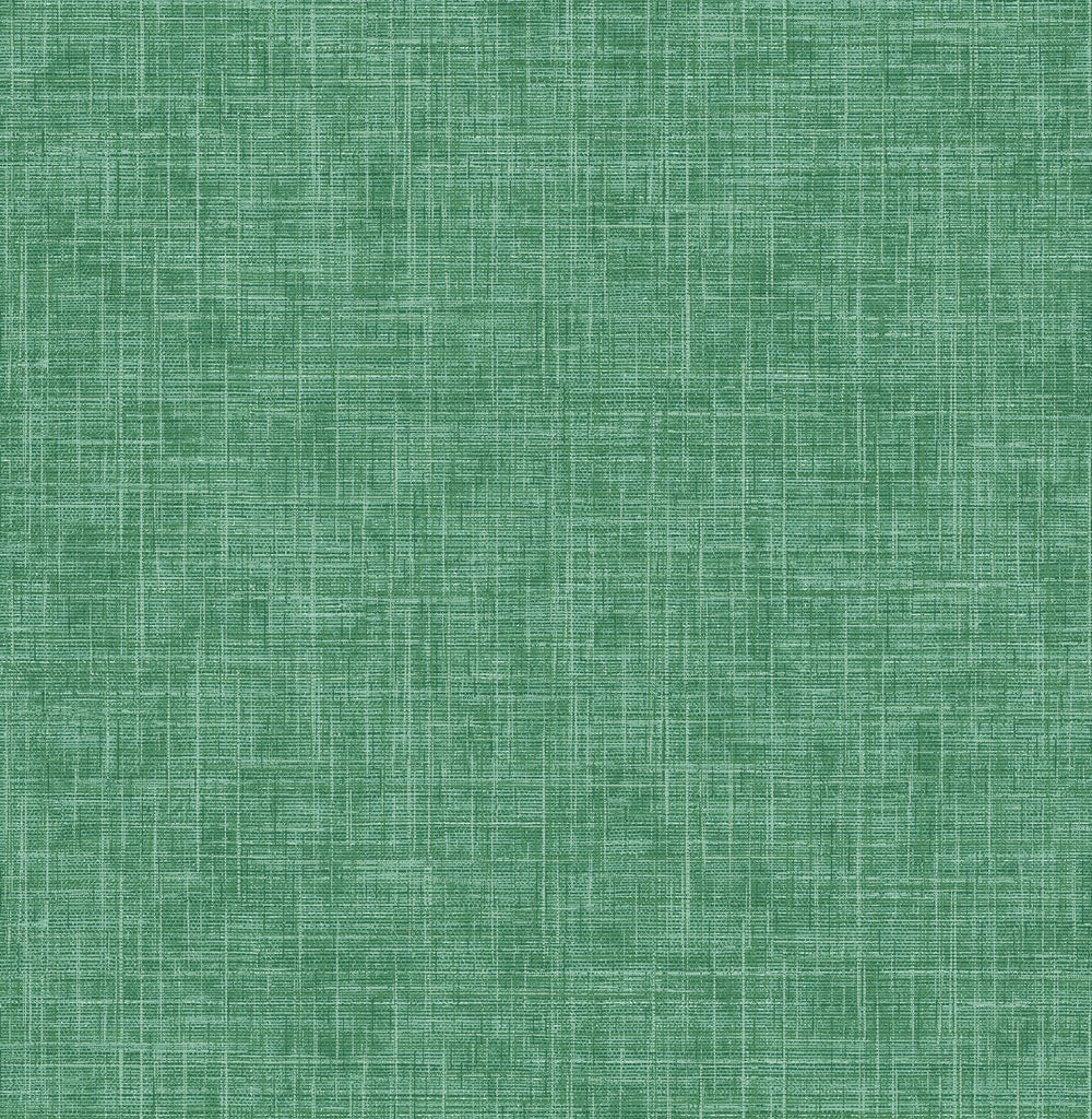 A-Street Prints Emerson Green Faux Linen Wallpaper